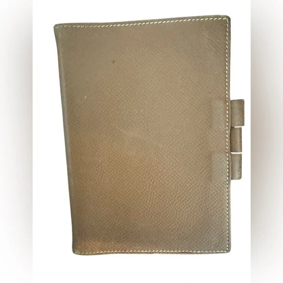 HERMES mini agenda Courchevel Leather -tan - Picture 2 of 7